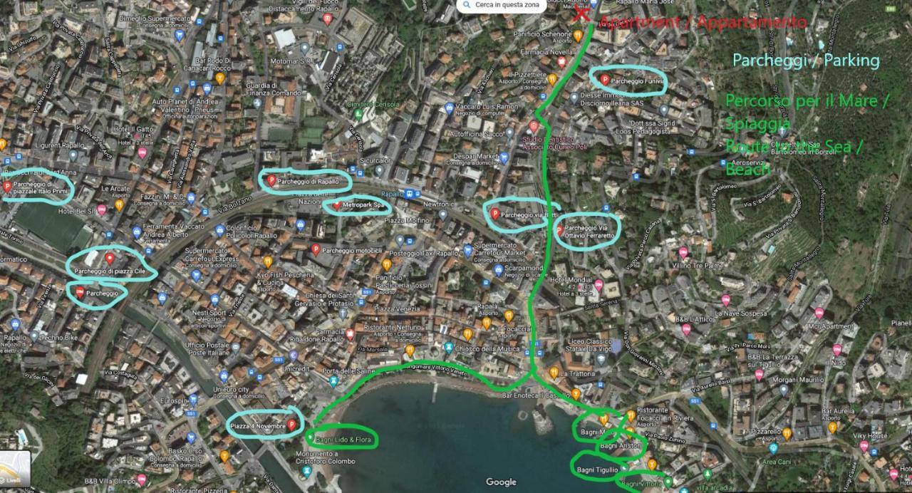 Casaviva - Casa Vacanze Betti A Rapallo Con Terrazza Luaran gambar